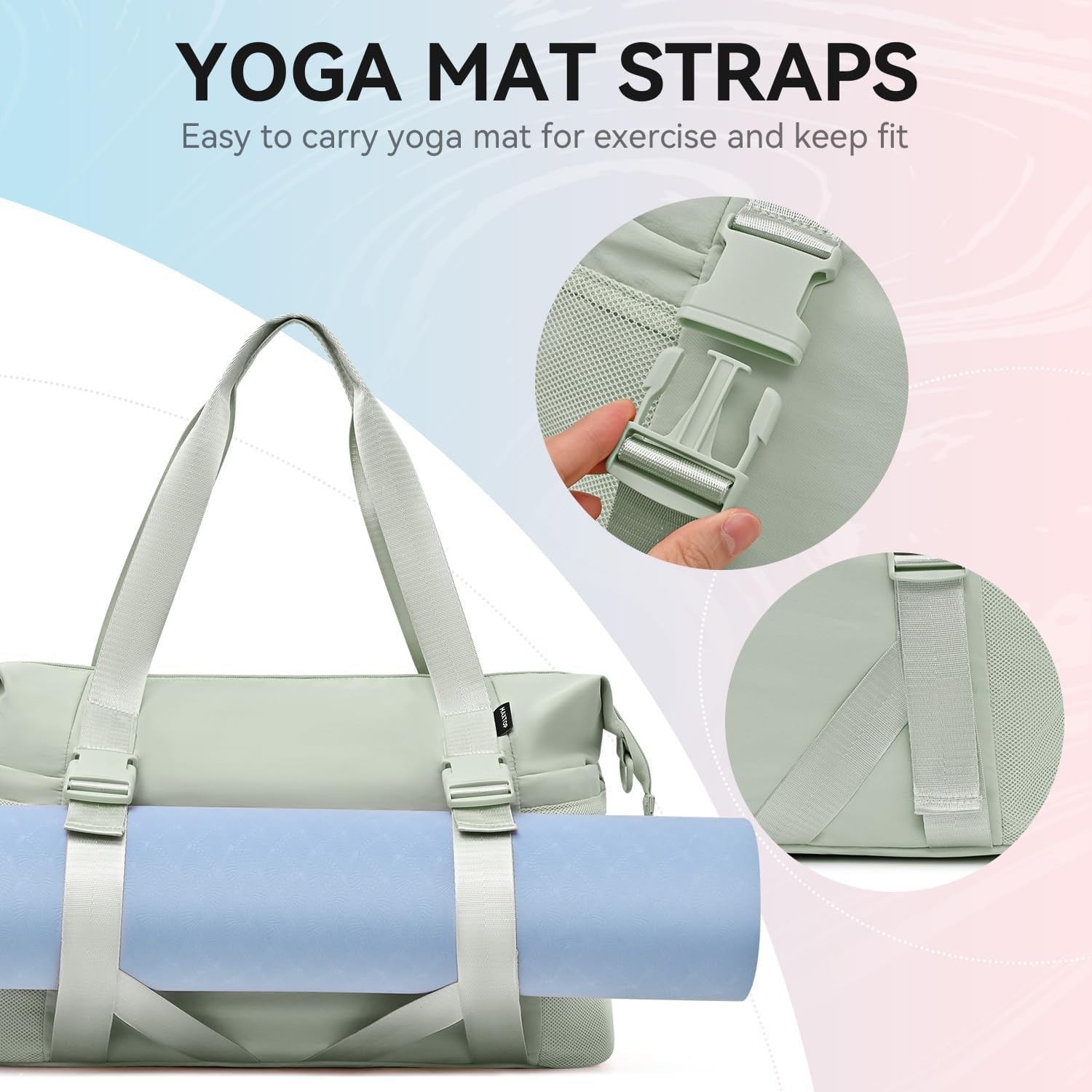 MAXTOP Women&rsquo;s Gym Yoga Duffle Bag with Shoe Pouch,Multi-Purpose Overnight Tr…
