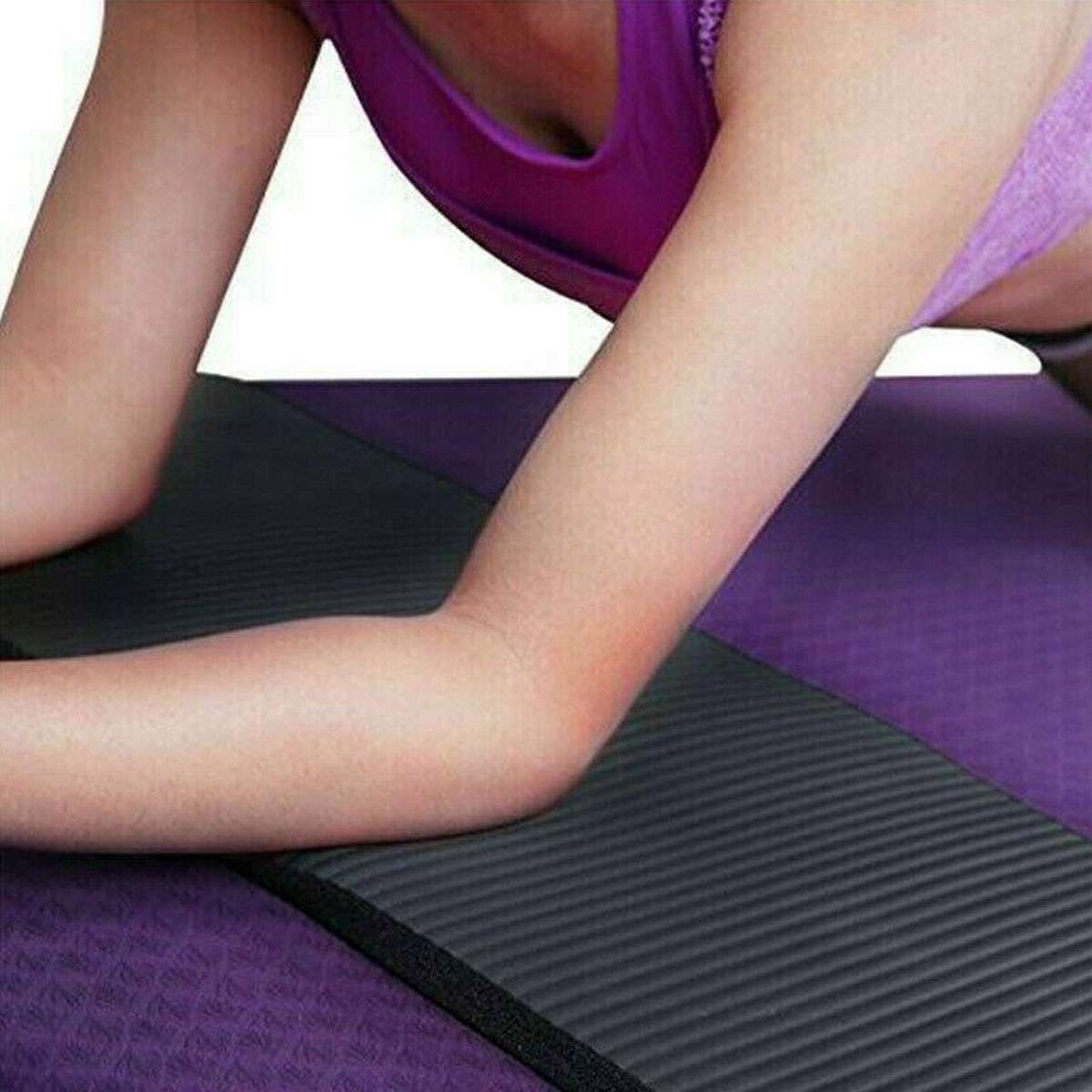 2pcs Thick 15mm Yoga Mats Exercise Gym Fitness Mat Non-Slip With Carry Strap US