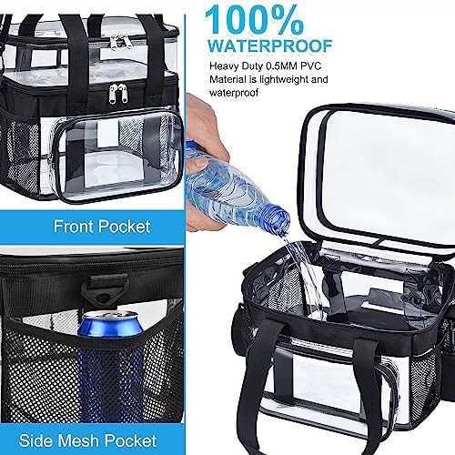 Clear Lunch Bag – Large Clear Lunch Bag for Work Double-Deck Reusable Lunch