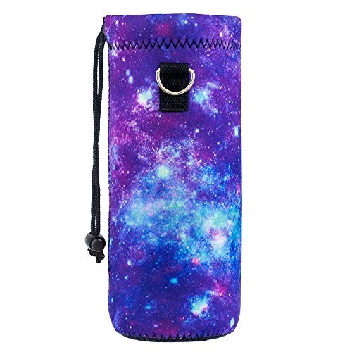 Neoprene/750ML/1000ML Water Bottle Bag Carrier – Portable 500ML Purple Galaxy