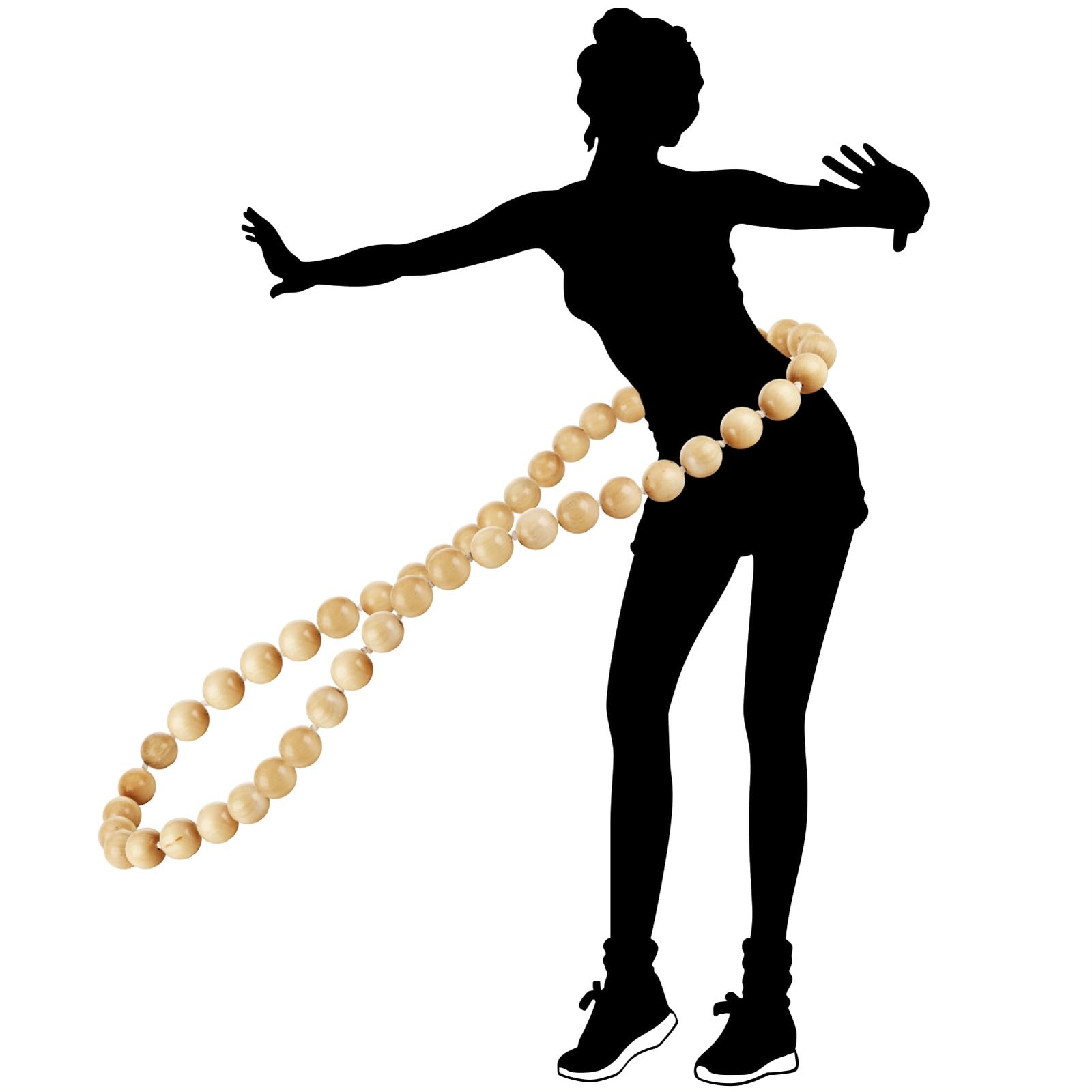 Weighted Wooden Hula Hoop for Fitness & Stress 1 Count (Pack of 1), burlywood