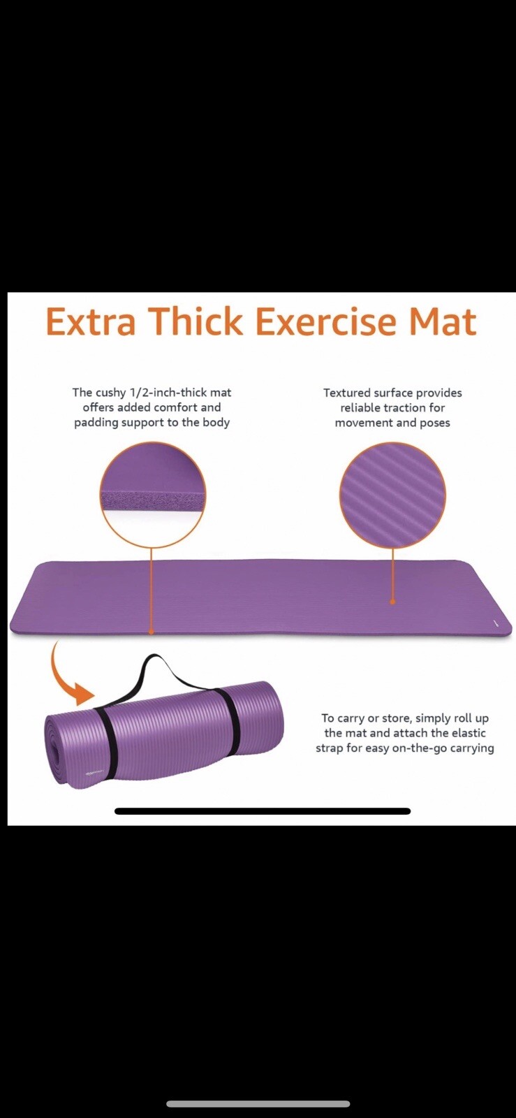 BalanceFrom GoYoga Exercise Yoga Mat – Purple