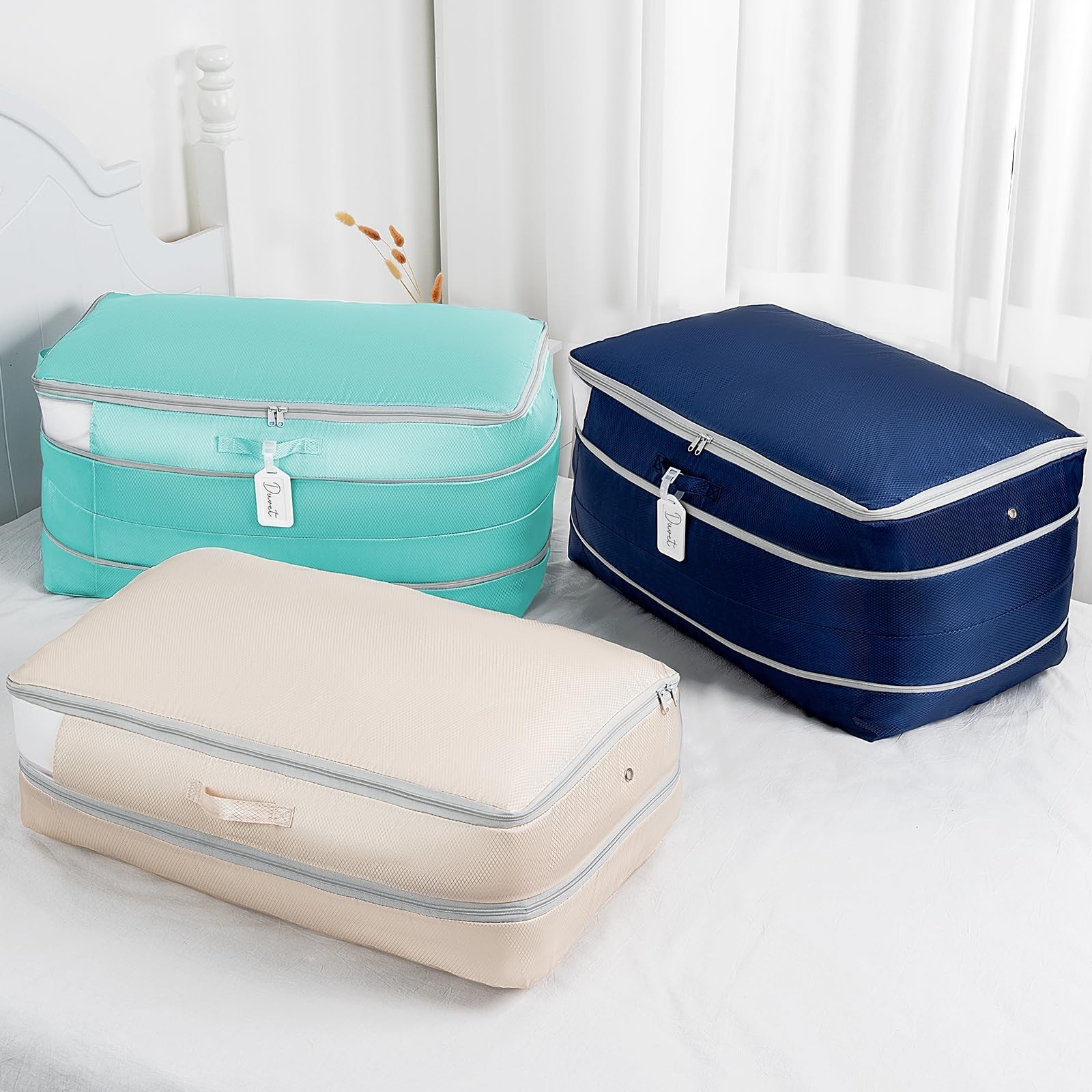 Comforter Storage Bag – Large Capacity Bedding Storage Bags Ultra Space Savin…