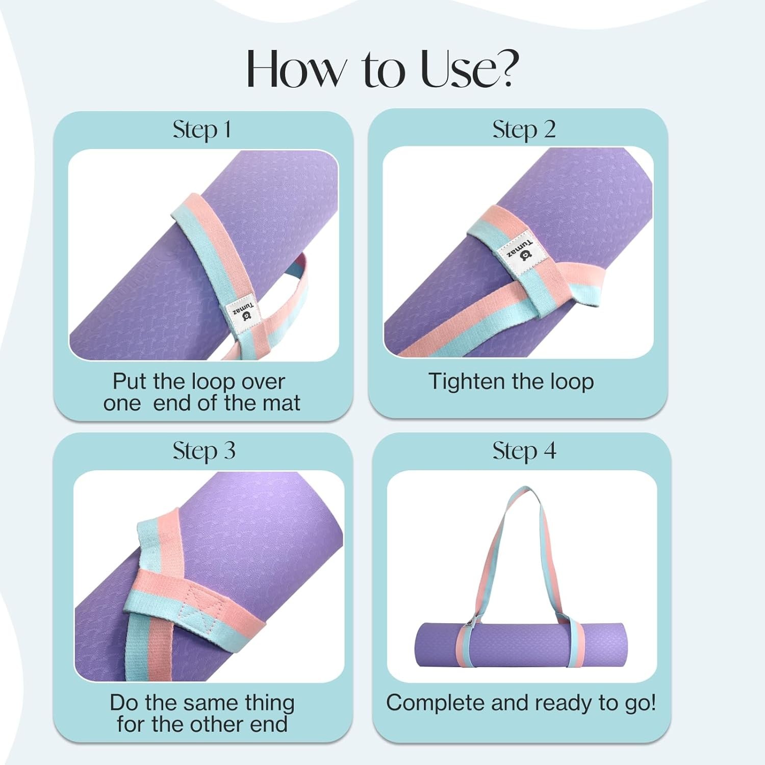 Yoga Mat Carrier Strap – Soft Texture with Extra Durability & Support