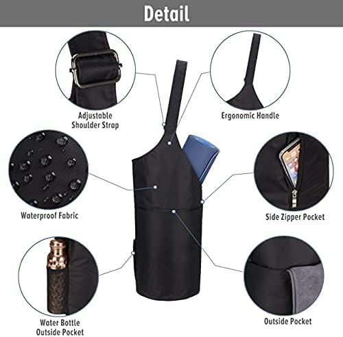 Yoga Mat Bag Carrier for 1/2, 1/3, 1/4-Inches Thick Exercise Yoga Mat, Waterproo