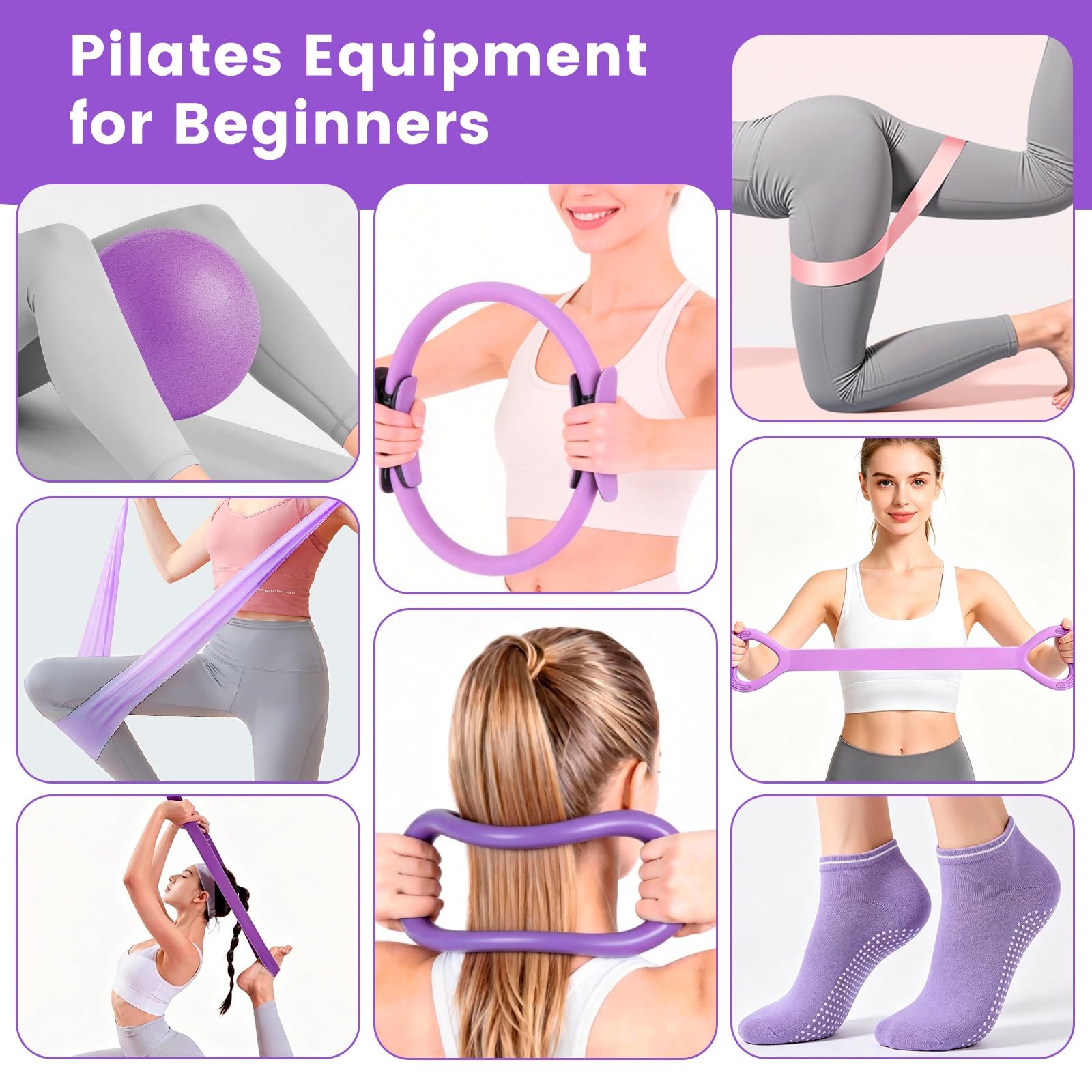 Pilates Kit for ome Workouts,13&Prime; Anti-Deformation Premium Circle,9.84&Prime; Pilate…