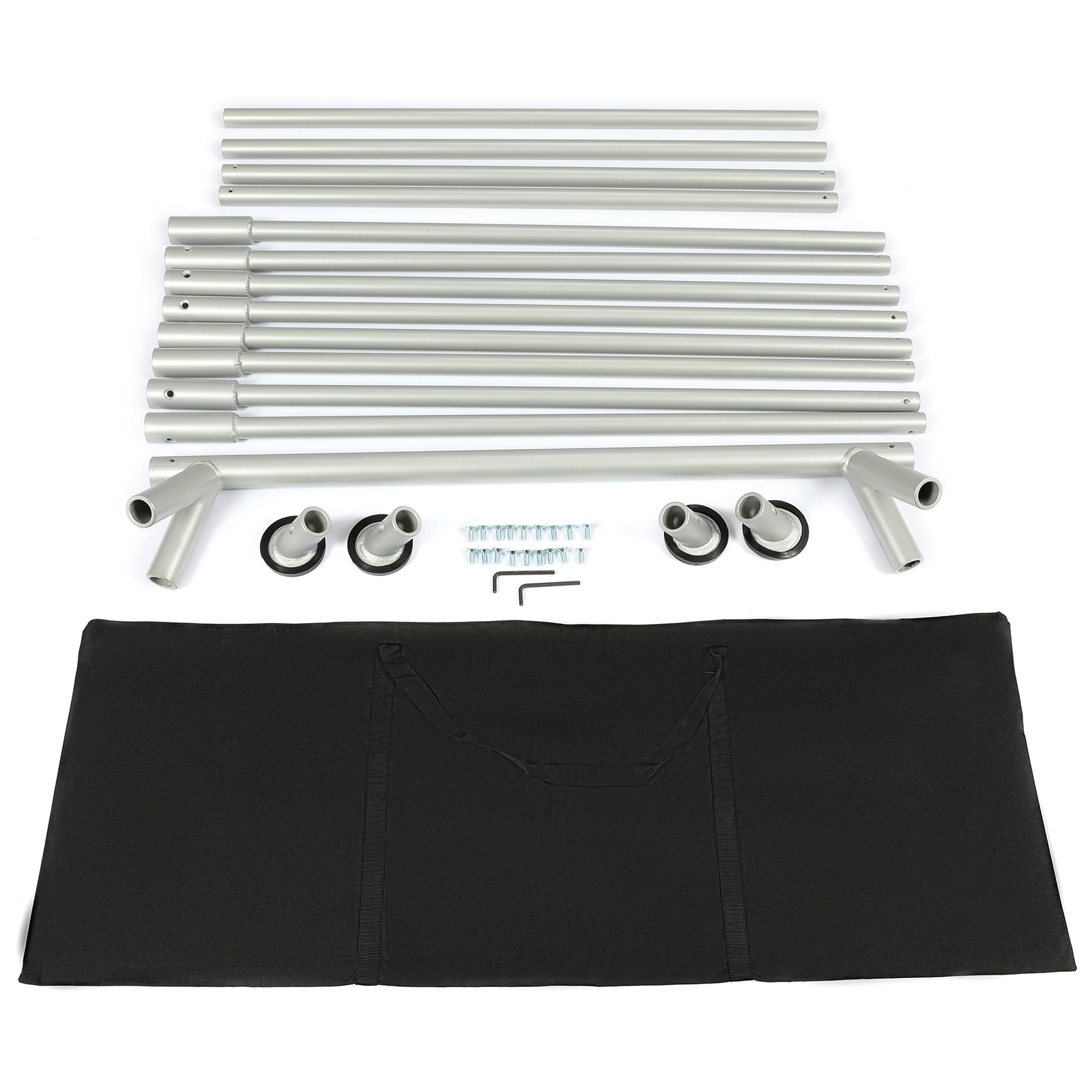 Aerial Stand Portable Aerial Rig Frame Yoga Swing Bar w/20Ft White Aerial Silk