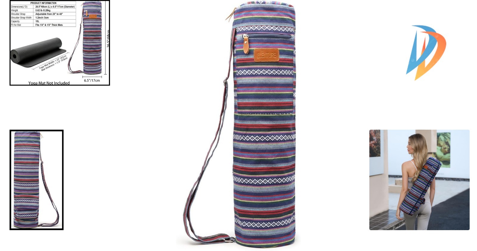 Expandable Yoga Mat Backpack with Utility Pockets – Stylish Travel Essential