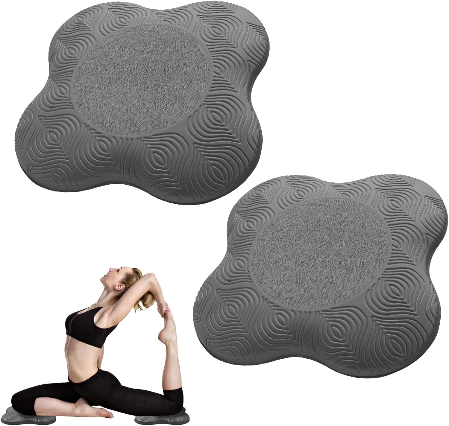 2 Packs Yoga Knee Pad Mats Extra Thick for Knees Elbows Wrist Hands Head Foam Pi