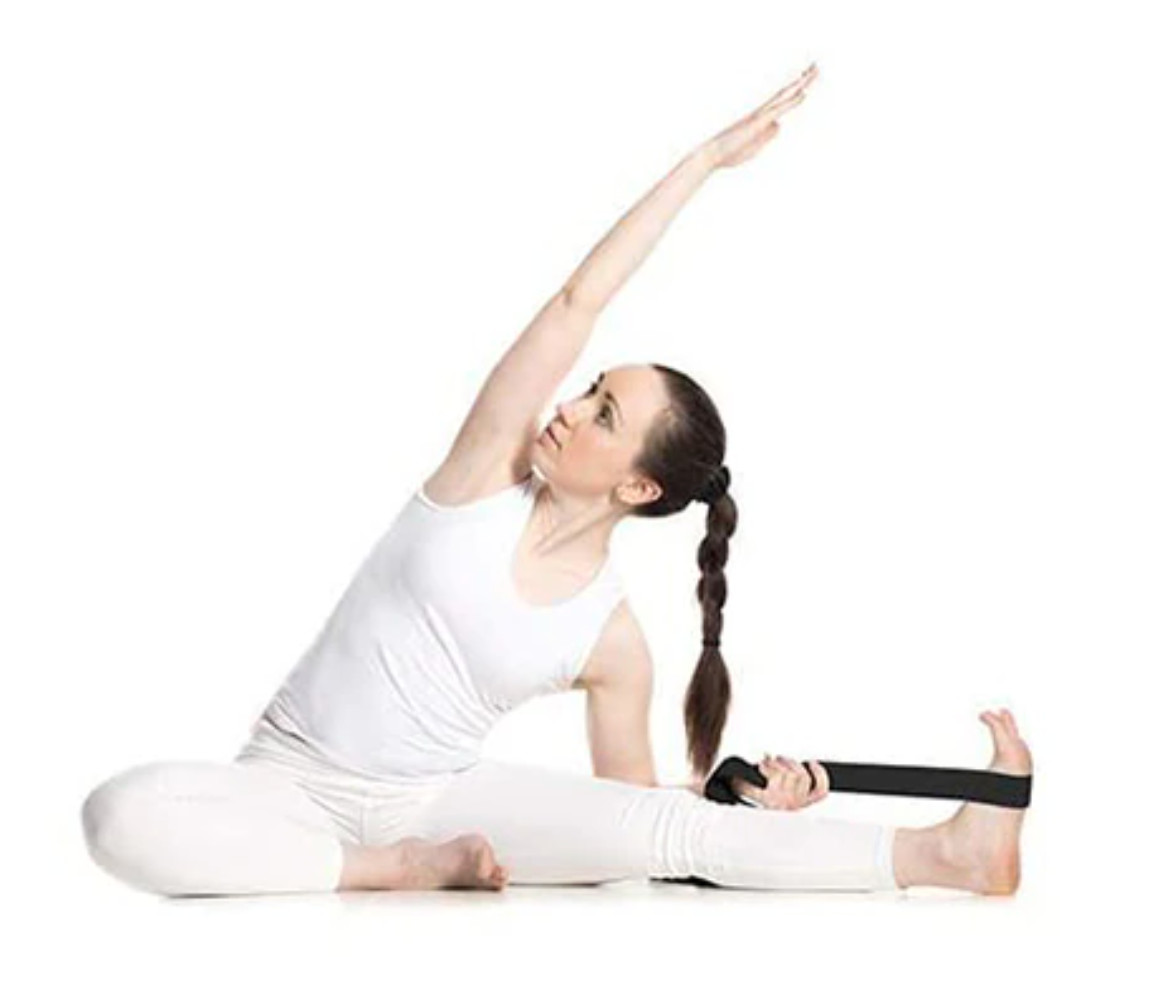 2 Pack EVA Yoga Block High Density TPE Foam Black and Yoga Resistance Strap