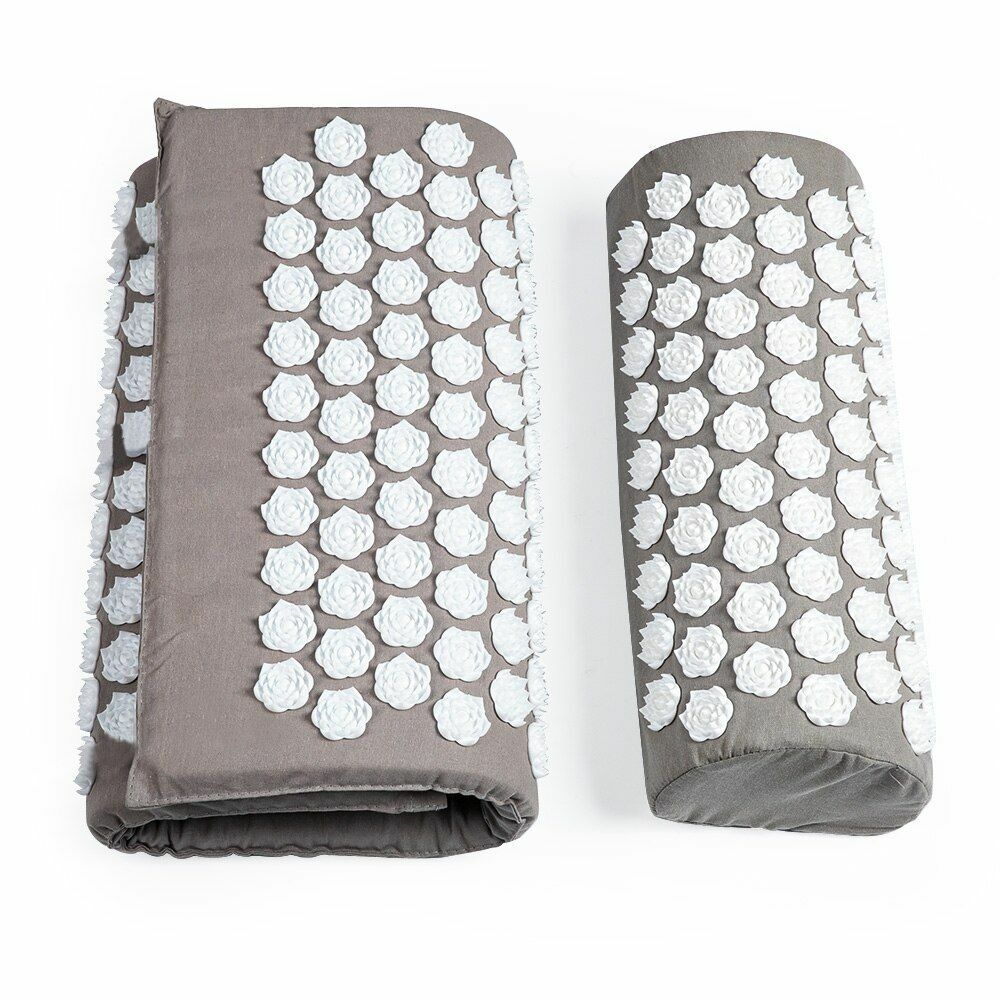 Acupressure Massager Mat Stress And Body Pain Relief Mattress + Cushion With Bag