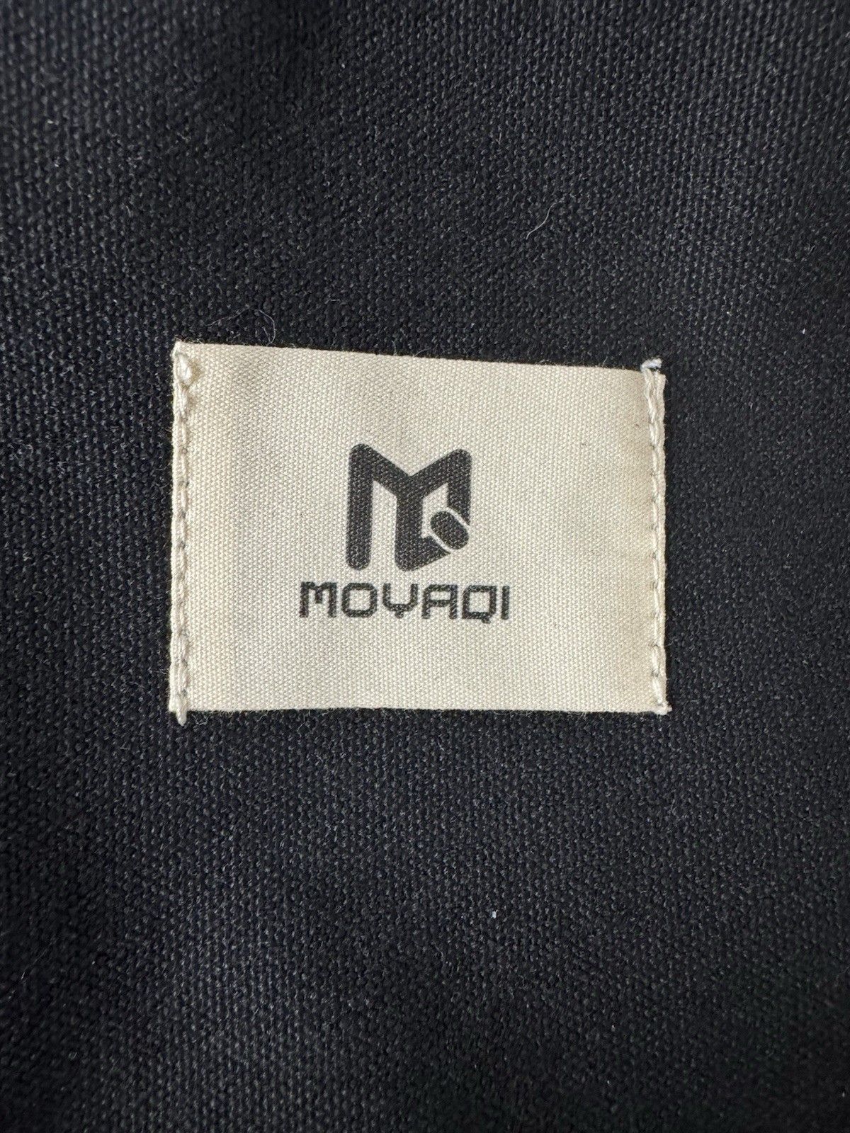 Moyaqi Canvas Black Tote Bag With Yoga Mat Carrier Pocket -New With Tag