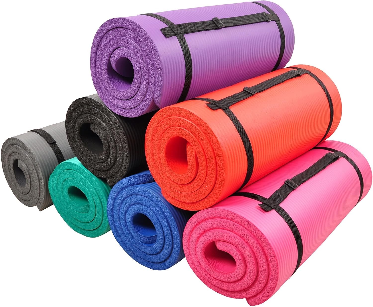 1-Inch Thick Yoga Mat – Extra Cushioned, Double-Sided Non-Slip 72×24