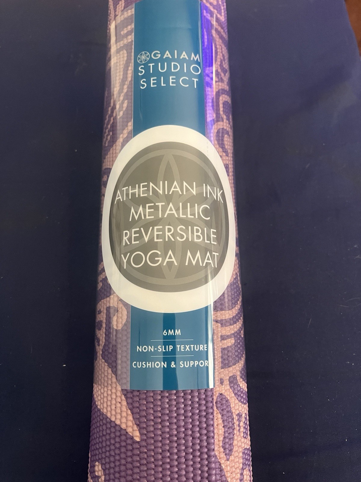 Amazing Deal! Gaiam 6MM Reversible Yoga Mat Non Slip Cushion Purple MSRP $35