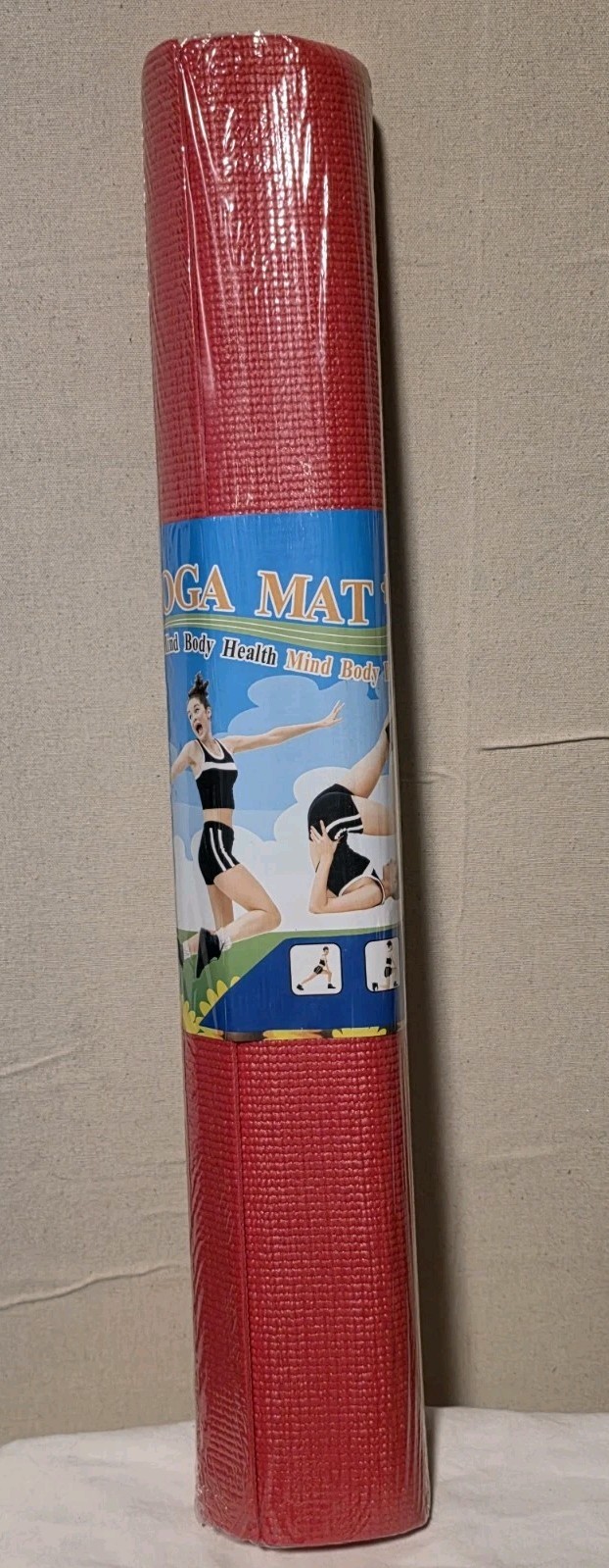 Yoga Mat Fitness 68&Prime; X 24&Prime; Mind Body Health Pink