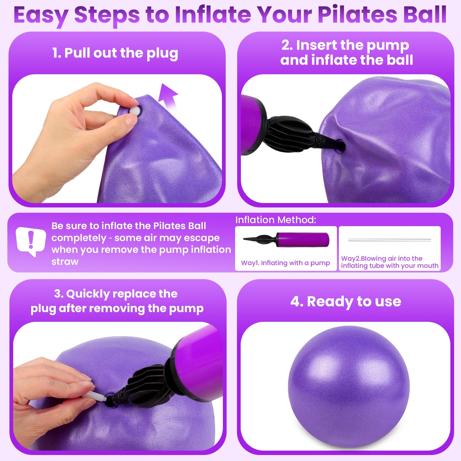 Pilates Ring Set for Home Workout -14 inch Fitness Ring with Ball, Resistance…