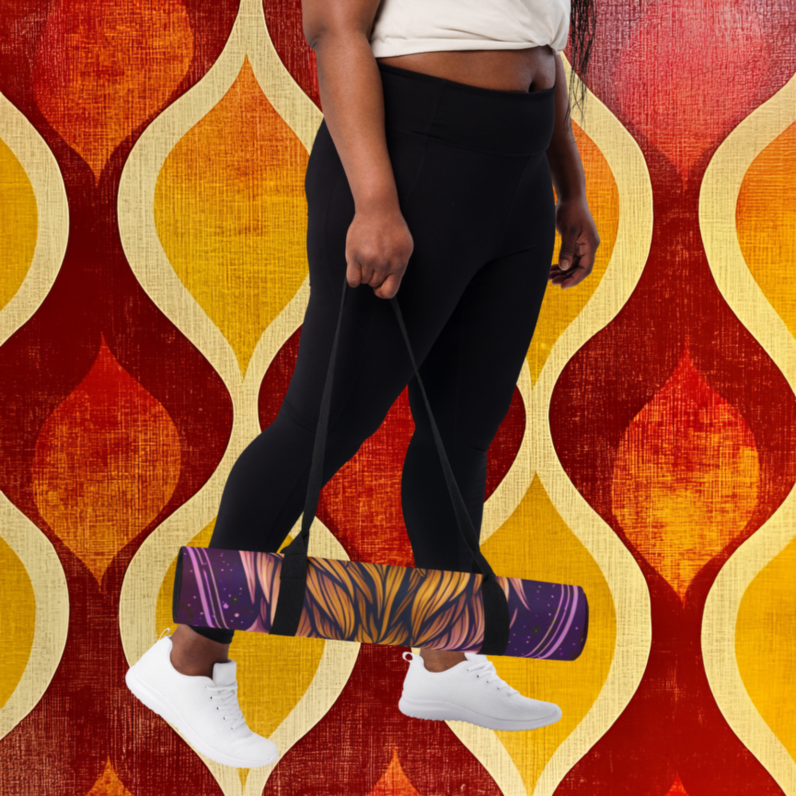 LEO Zodiac Yoga Mat with Strap PERSONALIZED Gift Meditation Decor Astrology Gift