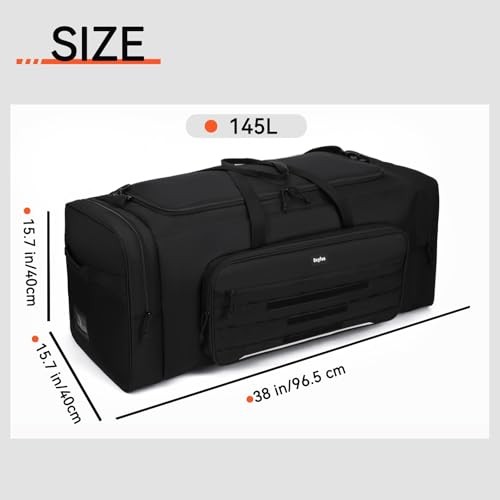 145L Extra Large Duffle Bag, 38&Prime;Heavy Duty Duffle Bag, Large Duffle Bag Black