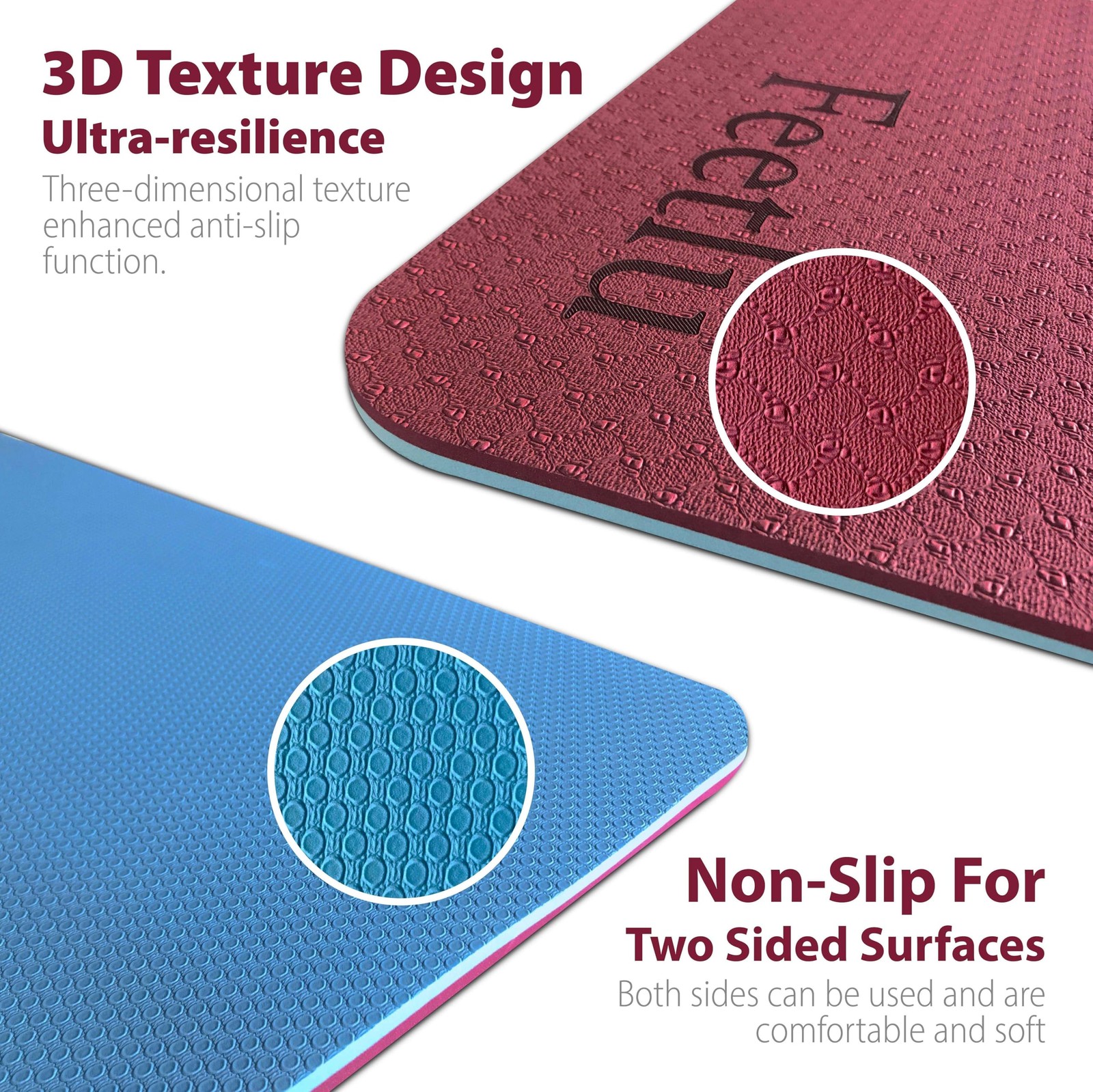 Extra Thick Exercise Yoga Mat with Strap – 2/5 Inch (10MM), Non-Slip Workout …