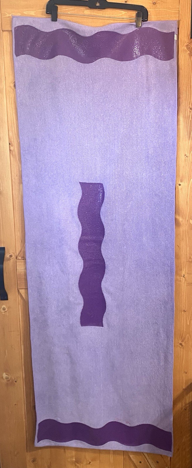 Stick-e Yoga Mat Towel Purple Non Slip Grip Hot Yoga Microfiber Cover Purple