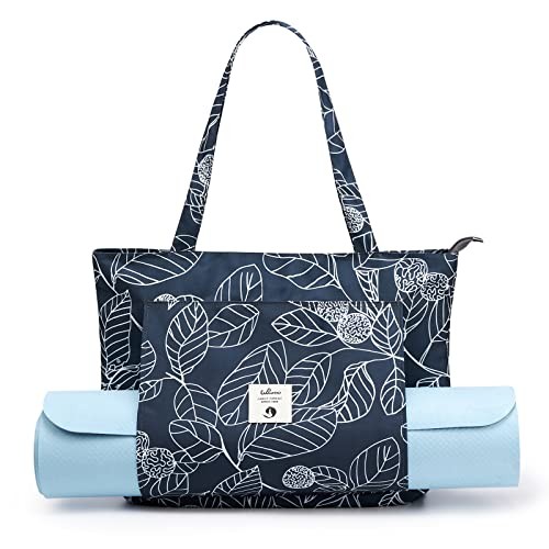 Yoga Bags for Women with Yoga Mats Bags Carrier Carryall Canvas Tote for Leaf