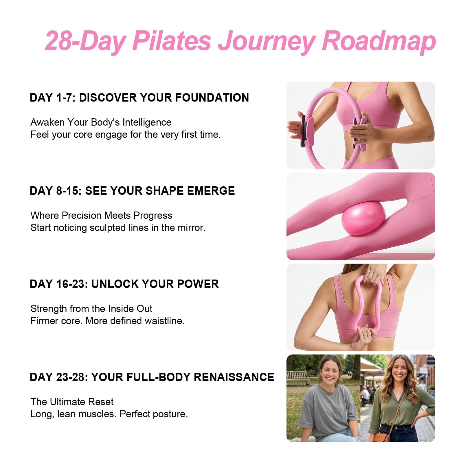 ElaraFit 13 Piece Pilates Kit for Women, Home Pilates Ring and Ball Set with …