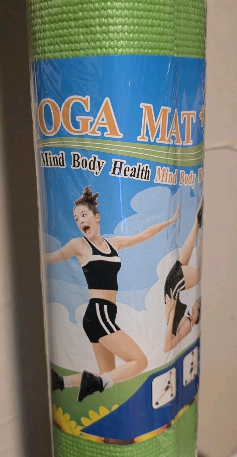Yoga Mat Fitness 68&Prime; X 24&Prime; Mind Body Health Green