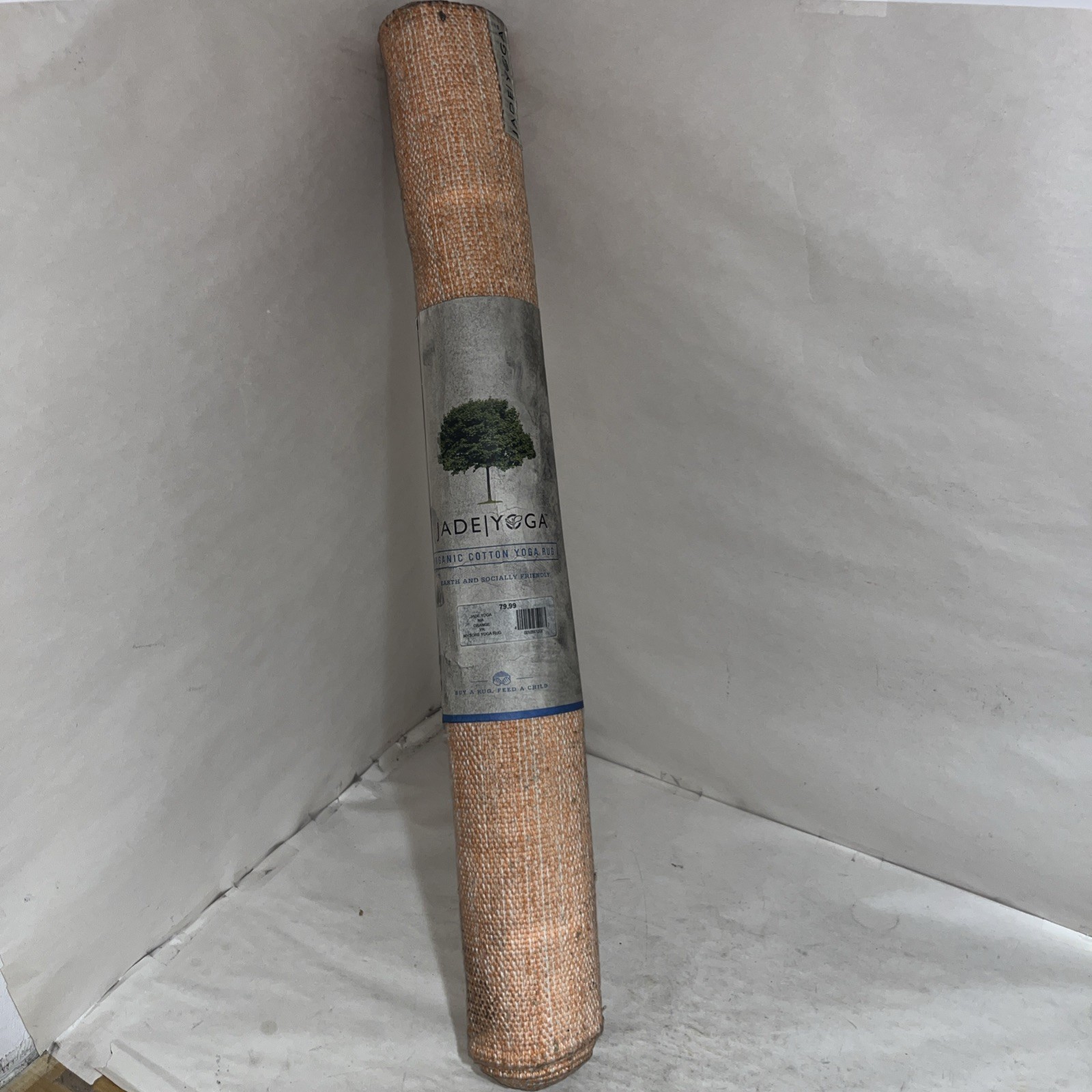 Jade Yoga Orange Organic Cotton Mysore Yoga Mat With Defects