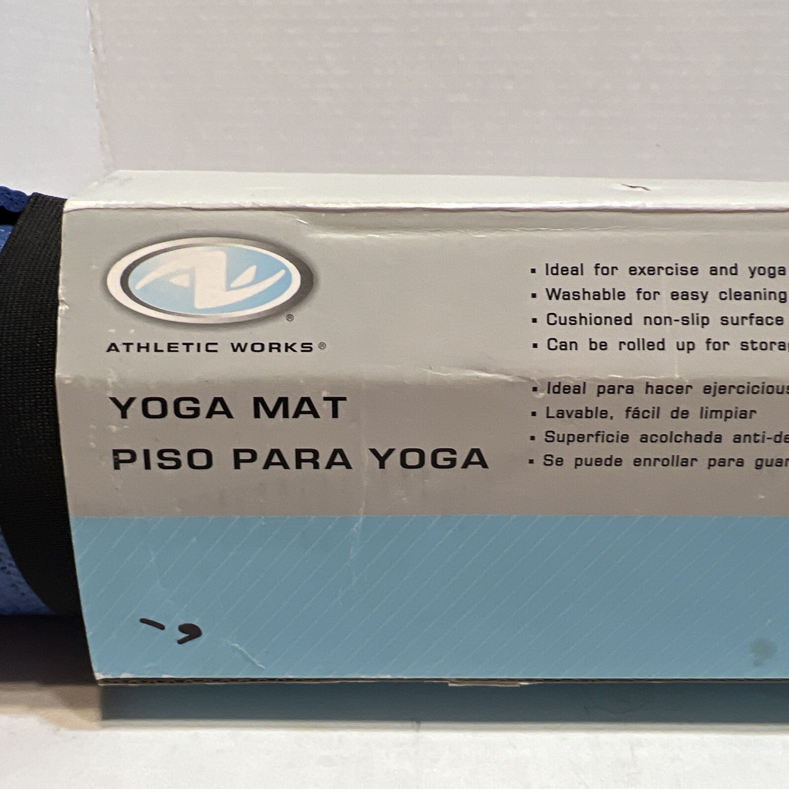 NEW Athletic Works Non Slip Yoga Mat Exercise Training 68 x 24 Inches – Blue