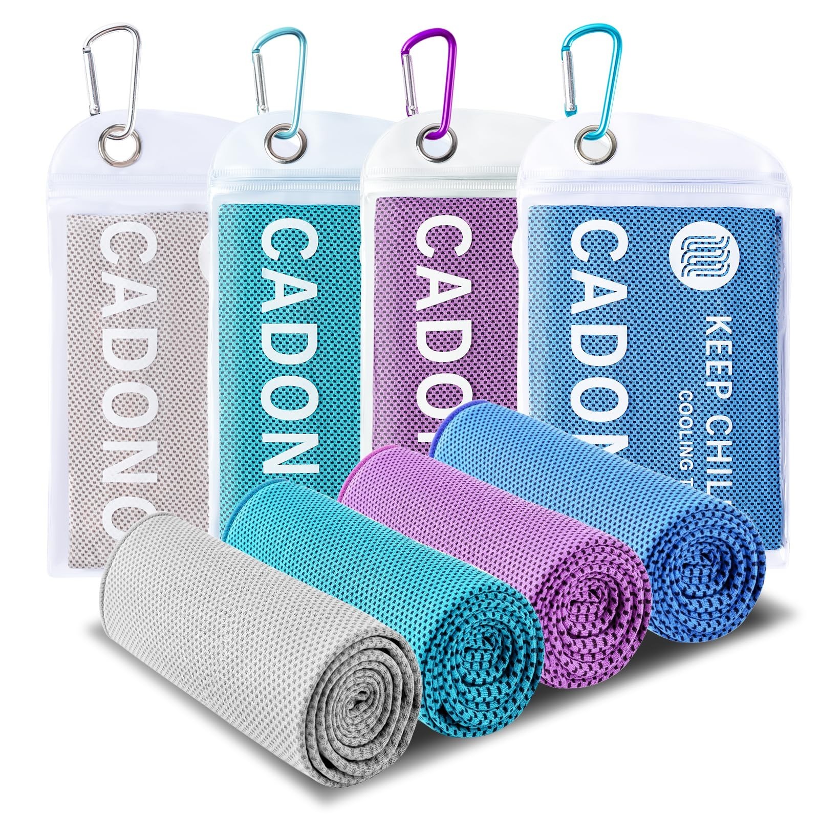 4 Pack Cooling Towel (40&Prime;x12&Prime;), Soft Breathable Chilly Towel, Ice Towel, Micr…