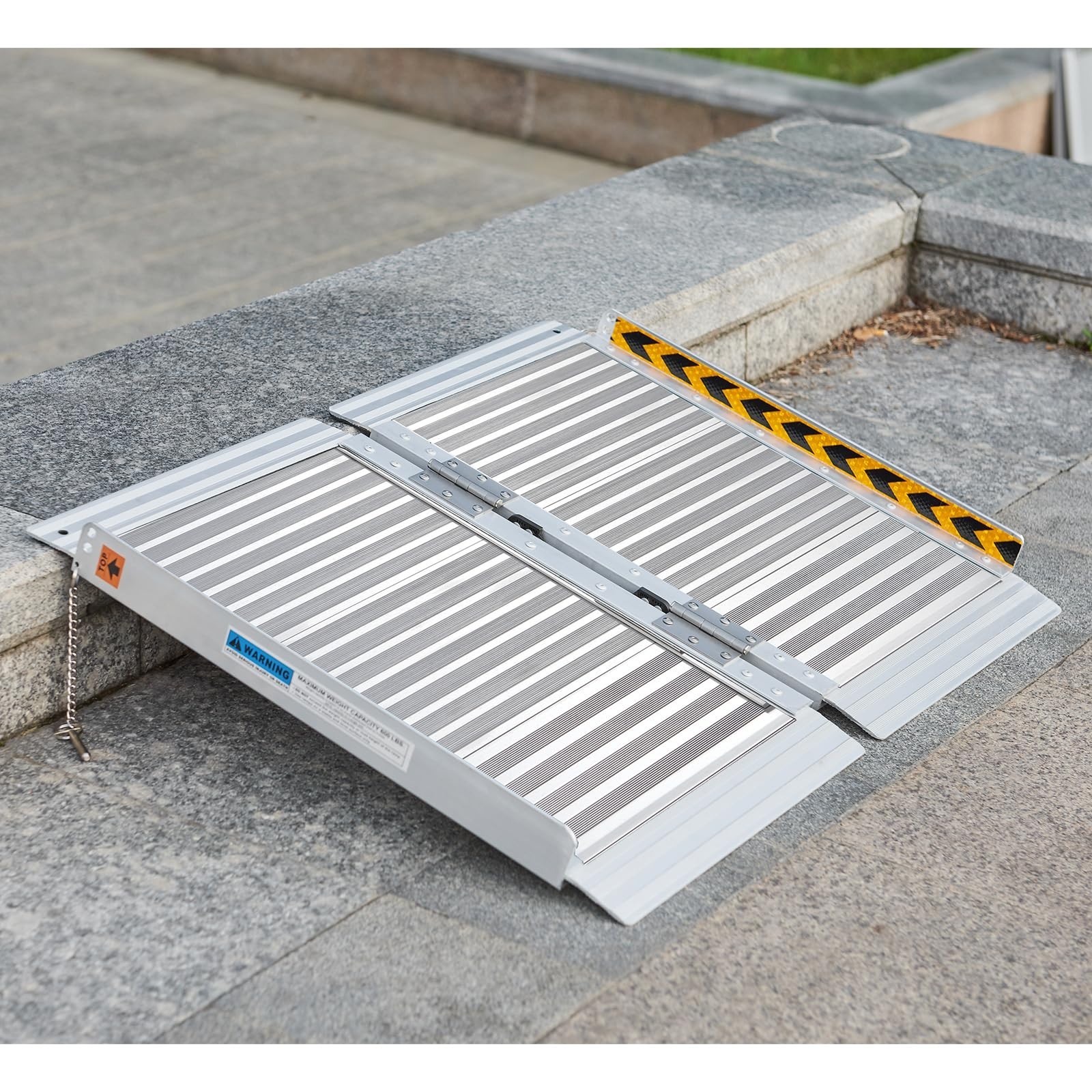FACHNUO Portable Wheelchair Ramp 2FT, Non-Skid Aluminum Folding Threshold Ram…