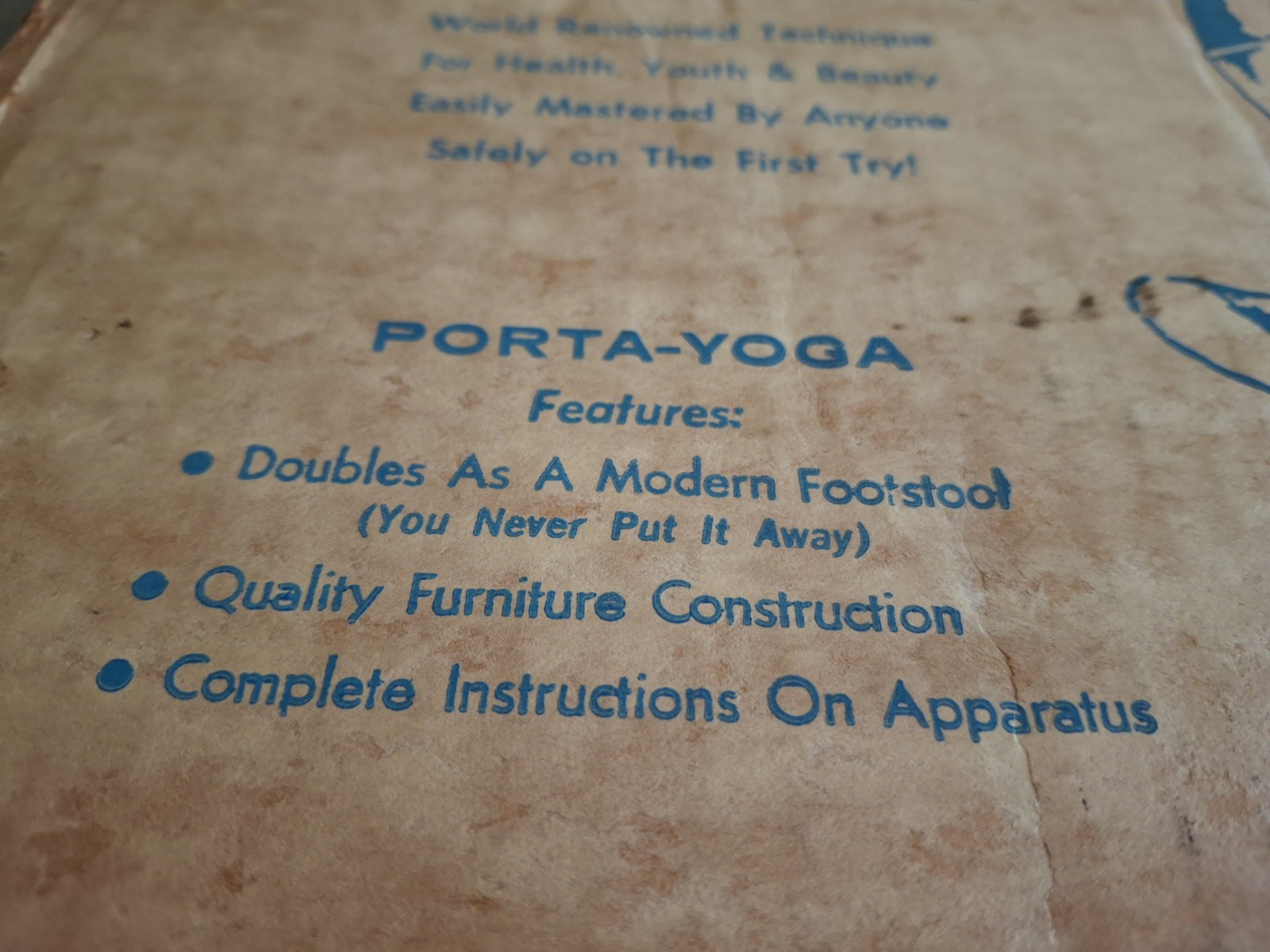 Vintage 1975 Porta Yoga Headstand Bench Fitness Inversion Exercise Stool New NOS