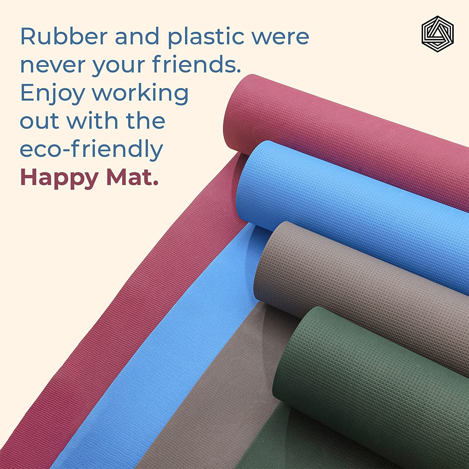 Yoga Mat for Men & Women with Carry Strap, EVA Material 5 Color Option -FreeShip
