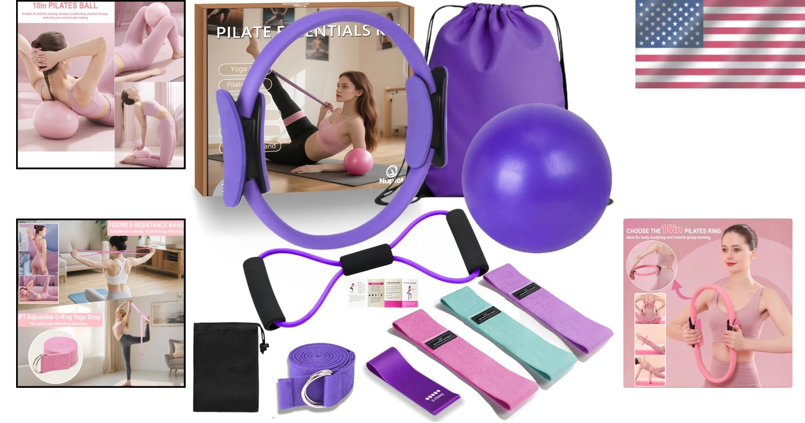 Pilates Ring & Ball Set for Toning & Strengthening