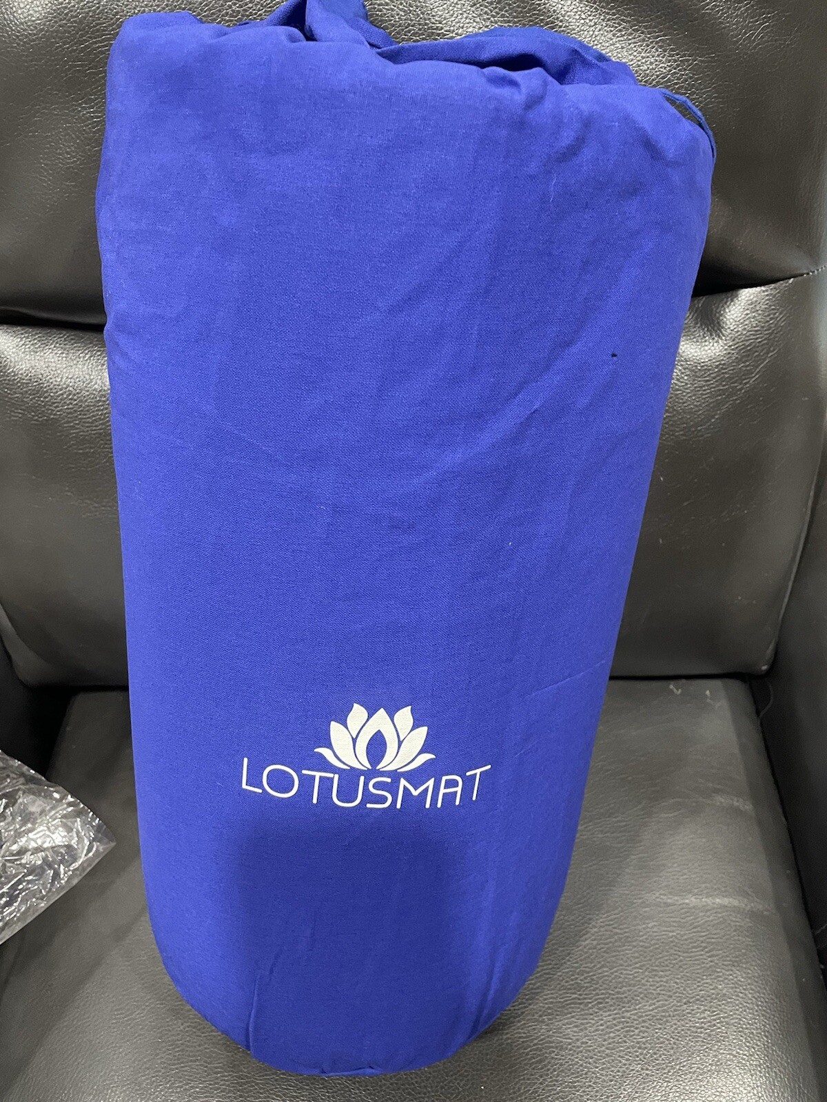 Massage Mat Linen Lotus Spike Acupressure Sports Cushion Blue & White Used