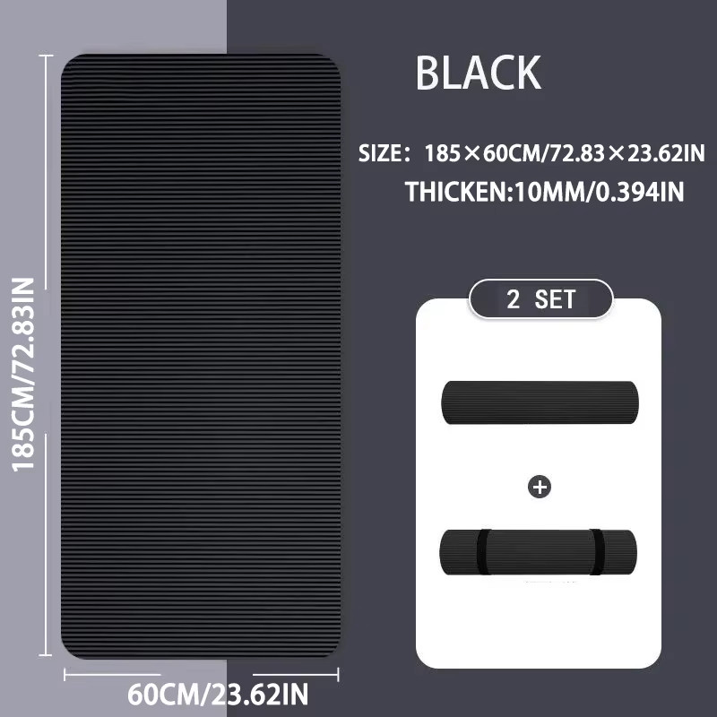 10/15MM Thick NBR Yoga Mats AntiSlip Sport Fitness Mat Blanket for Exercise Yoga