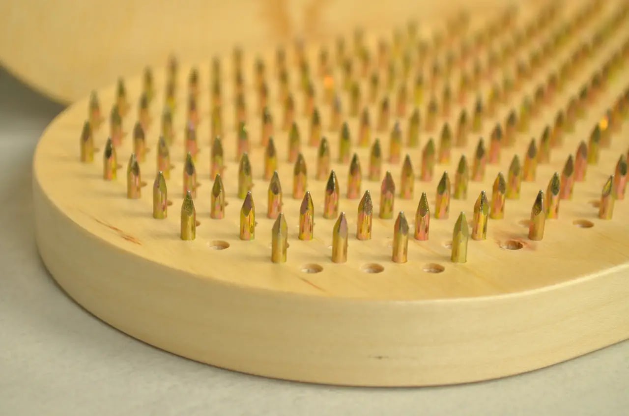 Sadhu Board « World Map » Yellow Galvanized Nails 10 mm/0.4 inch