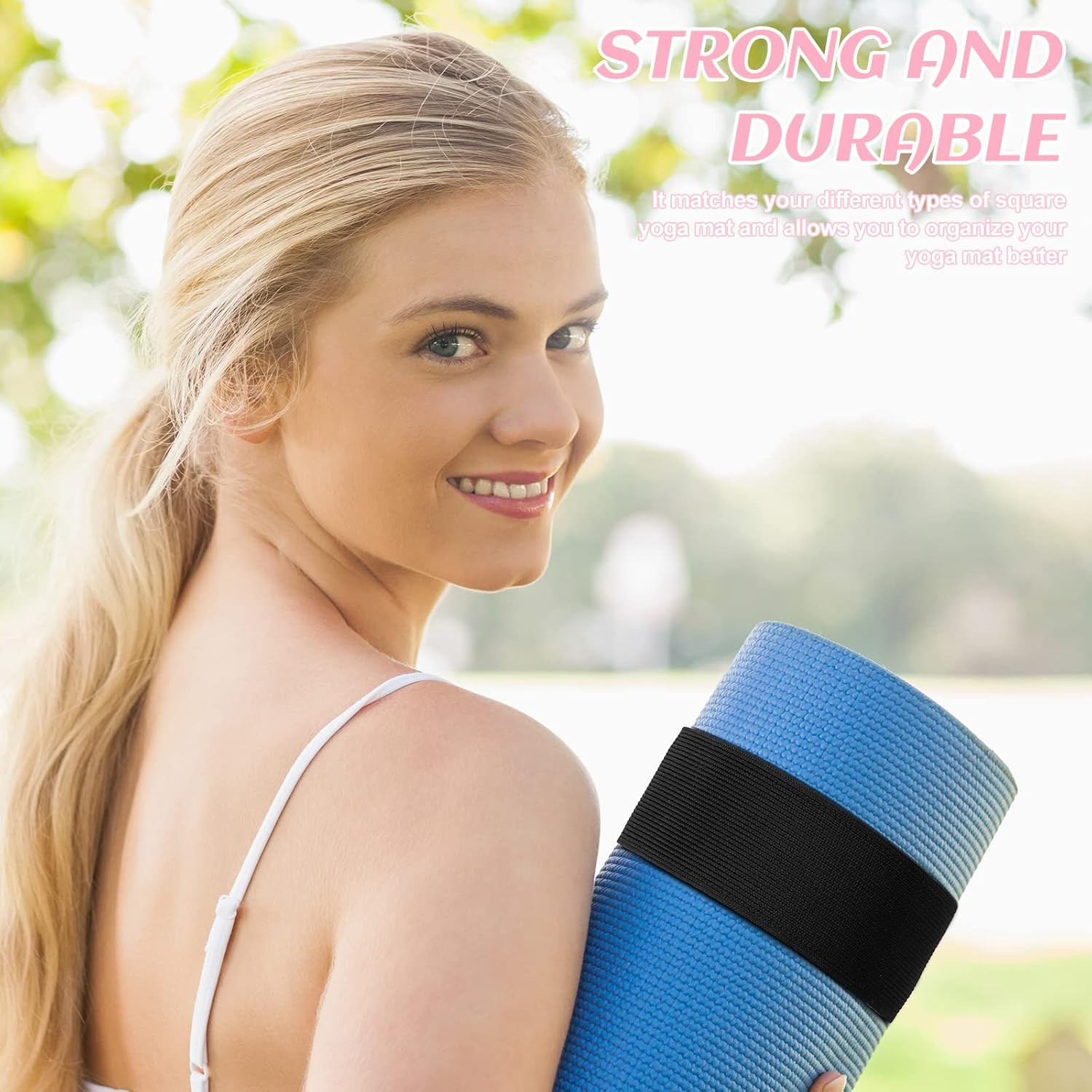 4 Pcs Nylon Yoga Mat Strap Stretchable Holder Straps Heavy Duty Bungee Straps Ba
