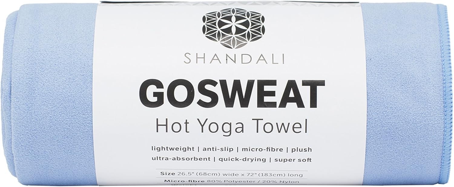 GoSweat Non-Slip Hot Yoga Towel with Super-Absorbent Soft Suede Microfiber in…
