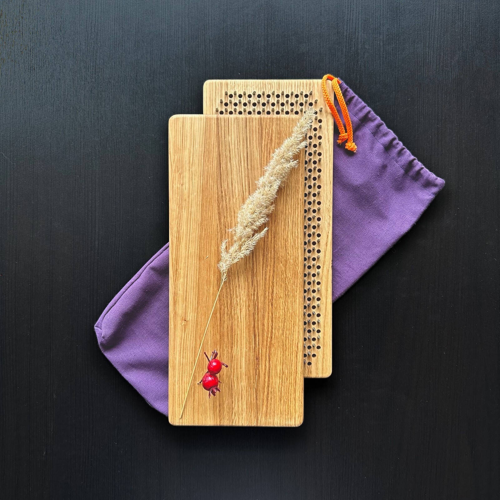 Sadhu board nails from 100% Oak wood for yoga meditation, Natural Oak