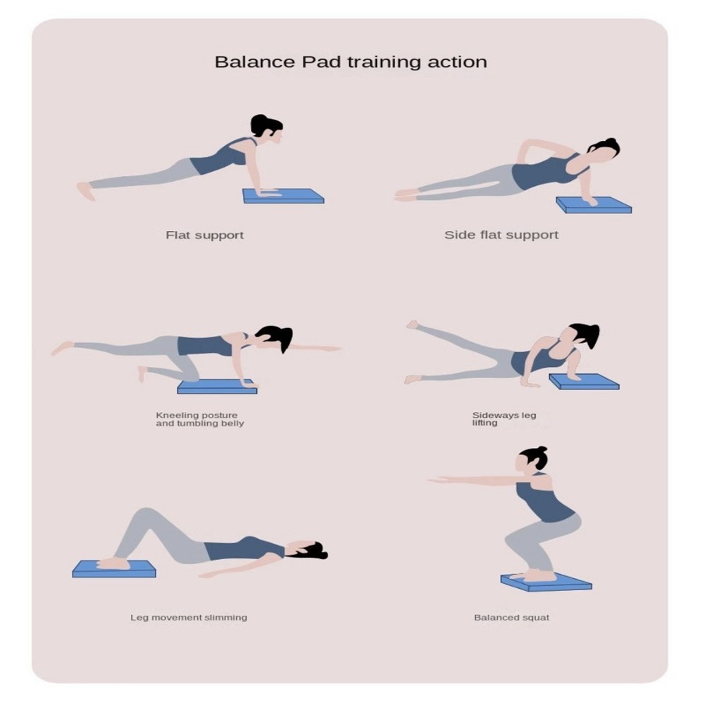 Foam Balance Yoga Mat Waist Training TPE Balance Mat Ankle Knee5547