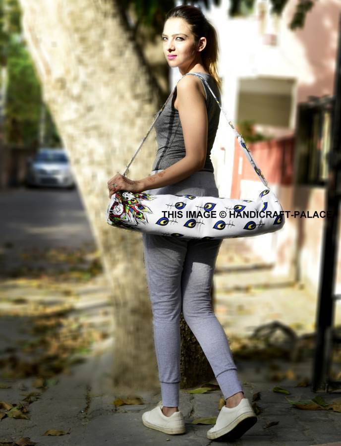 5 PC Wholesale Lot Mandala Yoga Mat Long Fitness Carrier Bag with Shoulder Strap