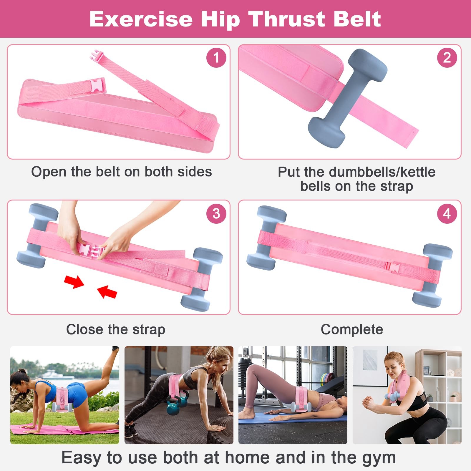 Dilobio Pilates Kit, Equipment for Home Workout, 13 Inch, Pink