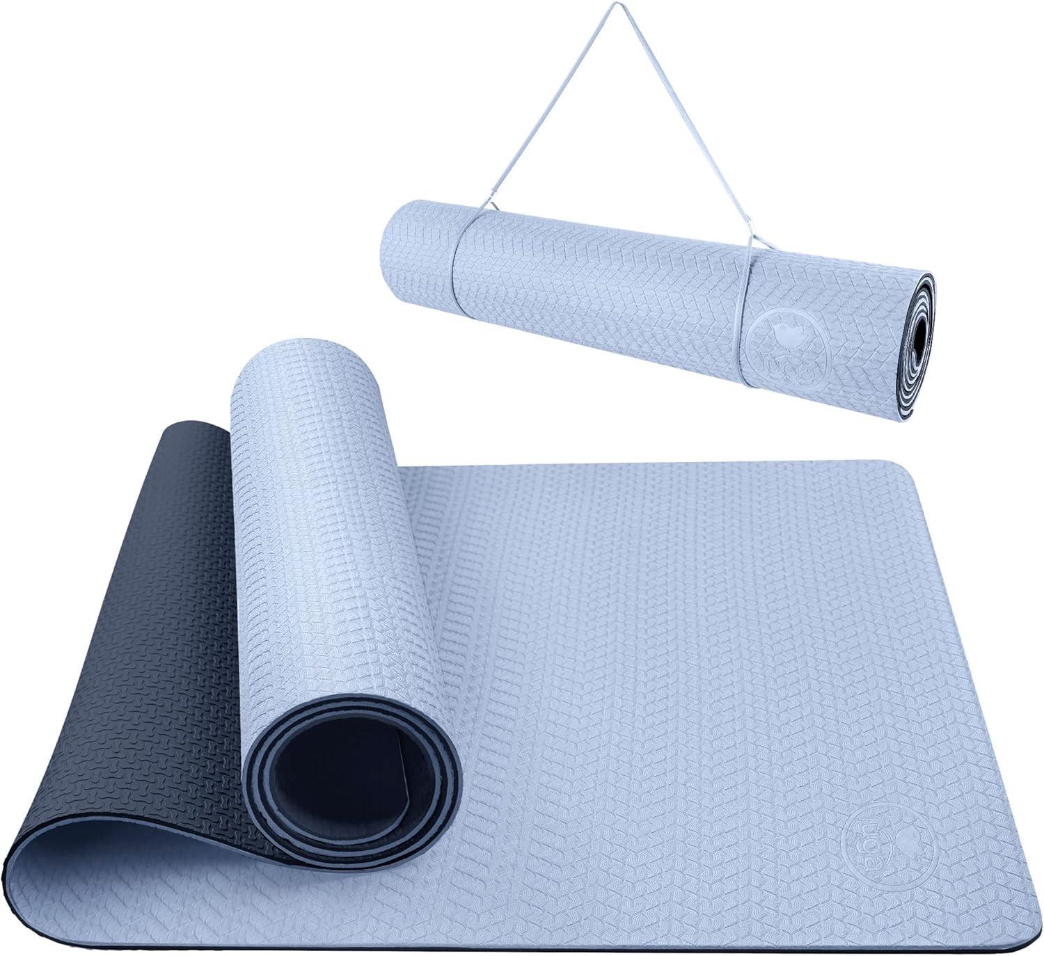 Yoga Mat Thick Non Slip Anti-Tear Pilates Mat Eco Friendly Hot Yoga Mats for Wor
