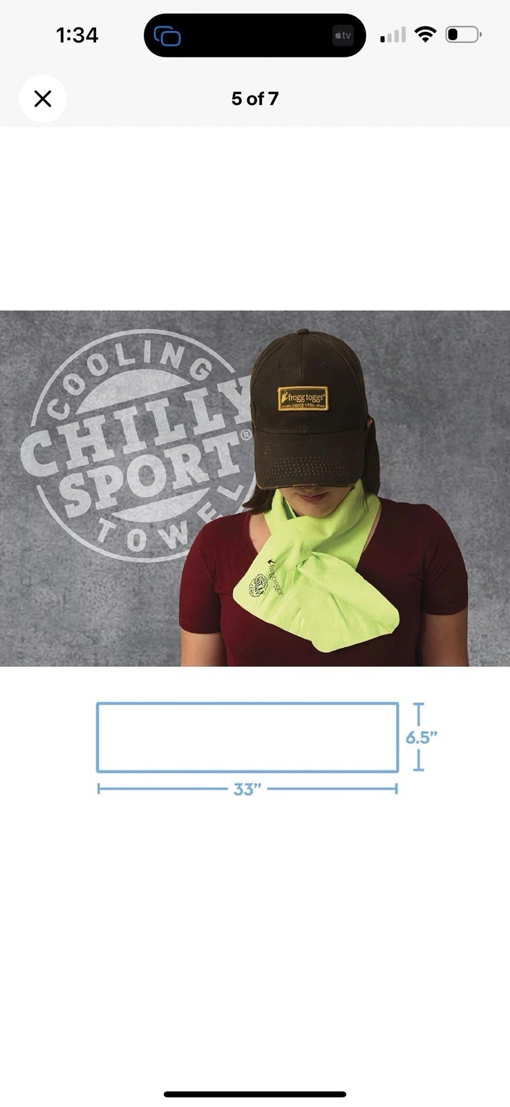 FROGG TOGGS Chilly Sport Cooling Neck Wrap & Head Band One Size, Hivis Green