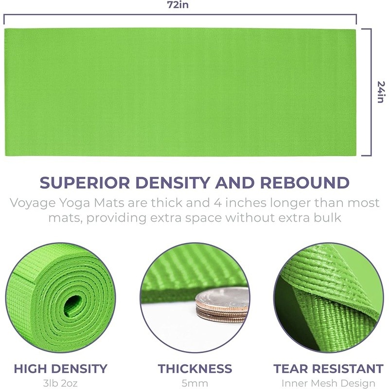 Thick Non-Slip Exercise Mats Set Yoga Pilates Home Gym Stability Support New