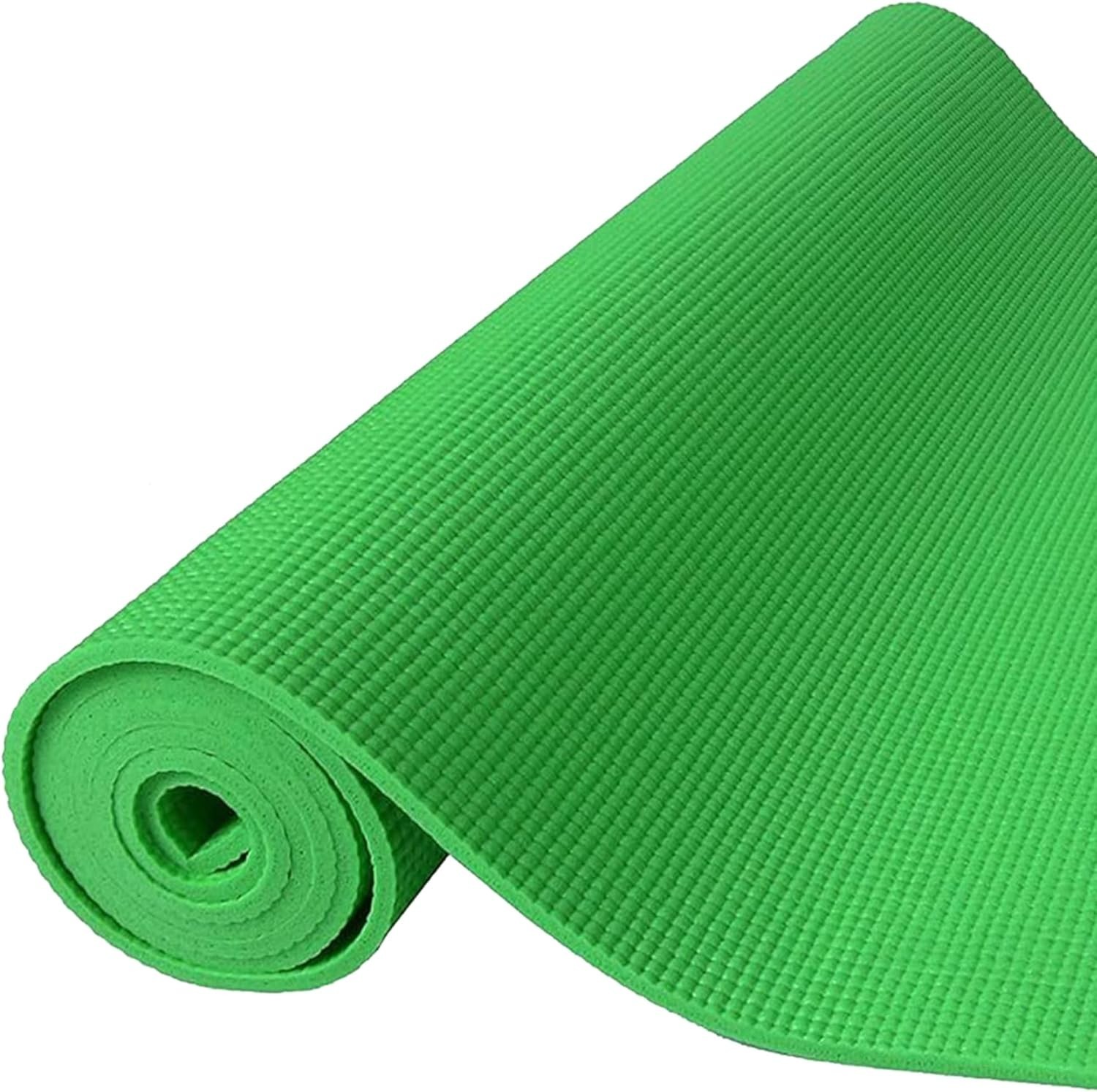 Lightweight High Density 1/4-Inch Yoga Mat with Carrying Strap – Multiple Colors