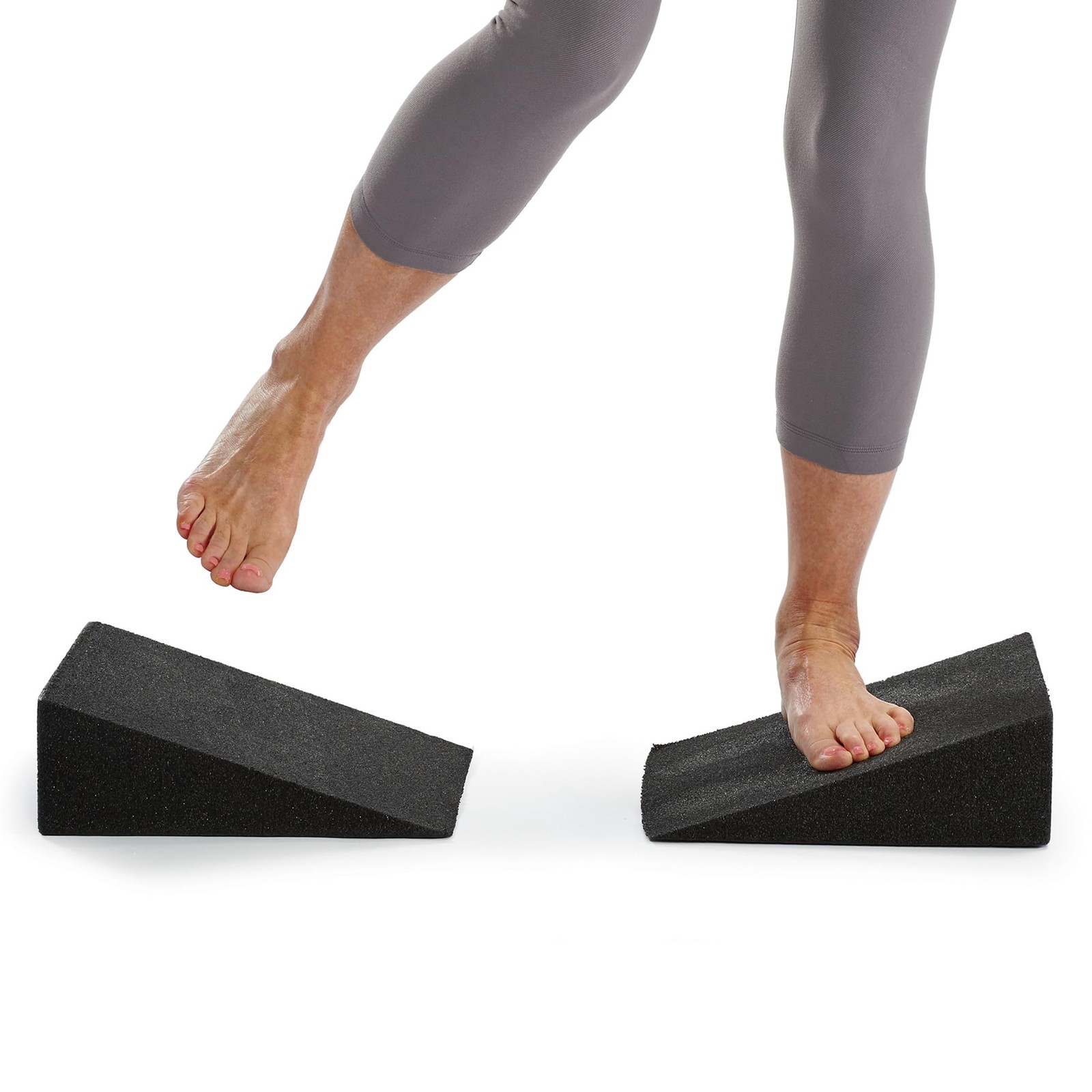 OPTP Slant Pair – Foam Wedge Incline Slant Boards – Stretching Equipment for