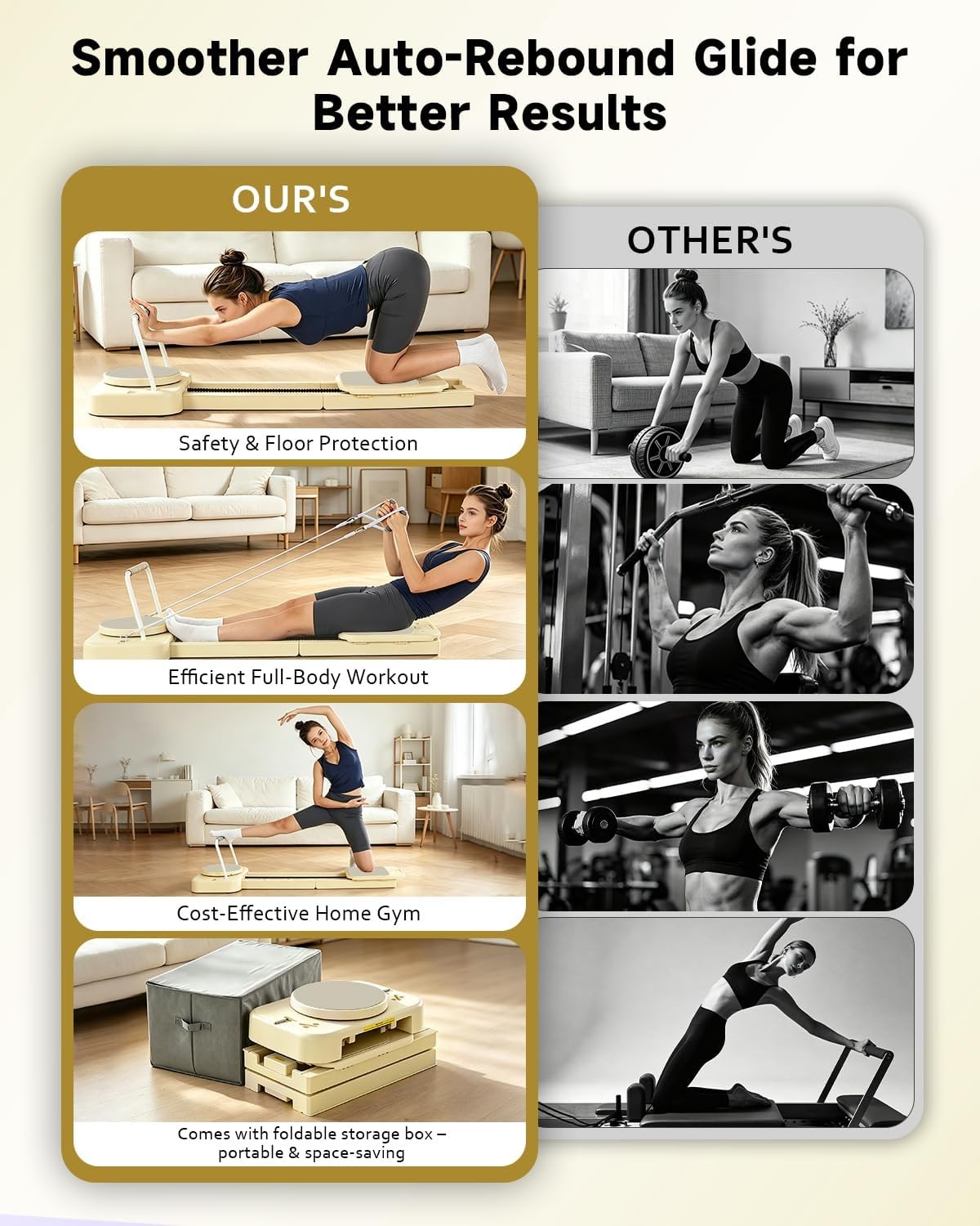 Portable Foldable Pilates Reformer 2026 9-in-1 Travel Board