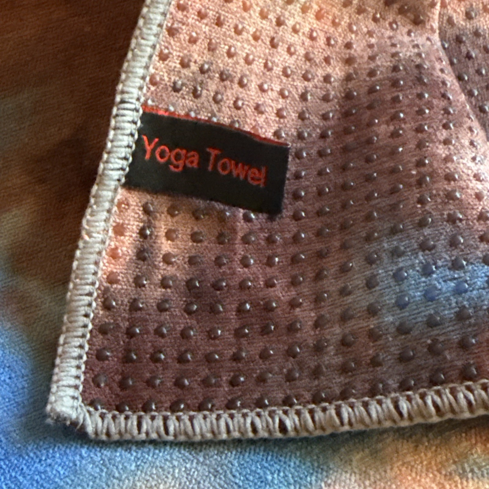 Non Slip Hot Yoga Towel 24×70 Sweat Absorbent Blue Gray Peach Orange Tie Dye